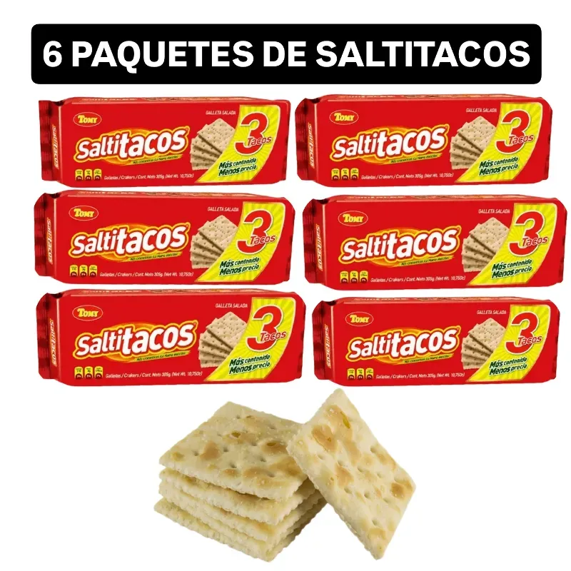 6 PAQUETES DE GALLETA SALTITACOS 🍪🍪🍪🍪🍪🍪