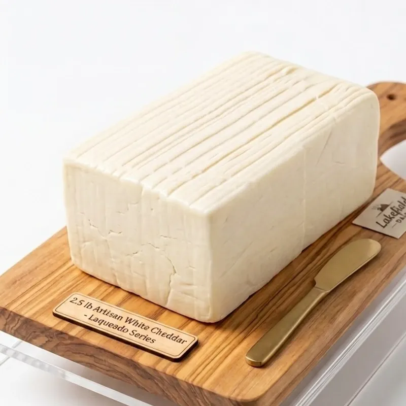 QUESO CHEDAR BLANCO DE 2.5 LIBRAS LASQUEADO