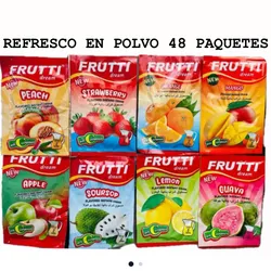 REFRESCO EN POLVO ( 48 paqueticos de sabores Variados)