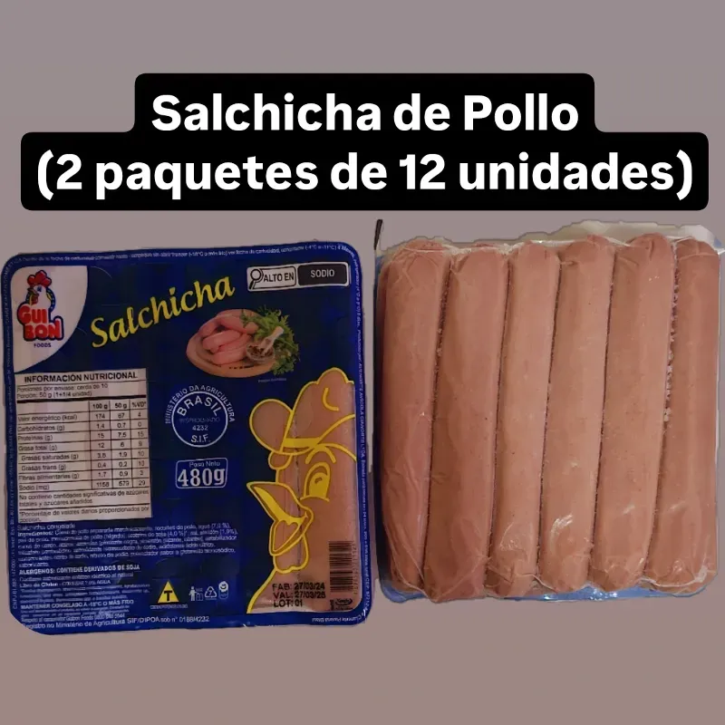 Salchicha de Pollo ( 2 paquetes)