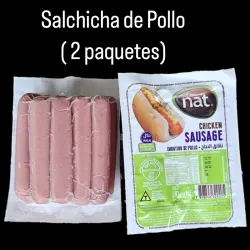 SALCHICHA DE POLLO NAT( 2 PAQUETES)
