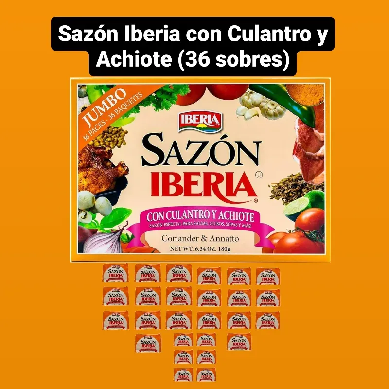 Sazón Iberia con Culantro y Achiote (36 sobres)