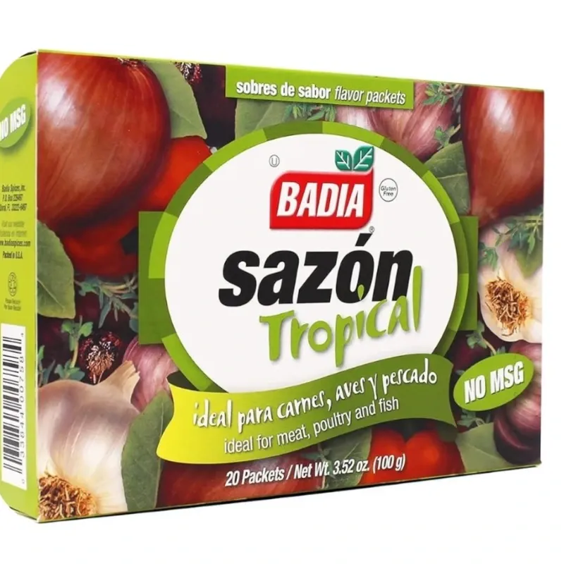 SAZON TROPICAL BADIA( 40 unidades) 🫜🌶🧄🫑🥘🐖🐔🐄