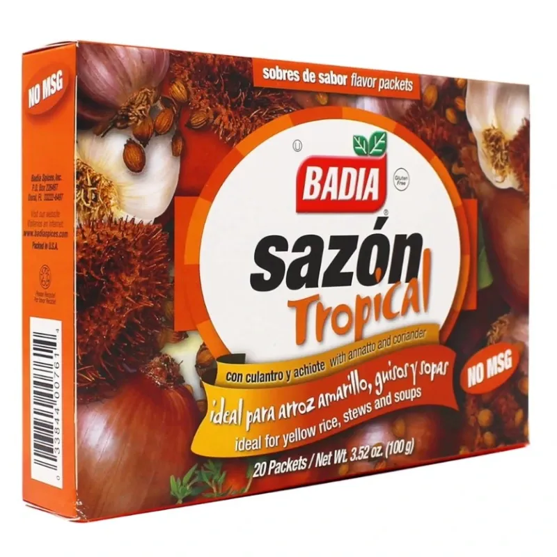 SAZON TROPICAL BADIA( 40 unidades) 🫜🌶🧄🫑🥘🐖🐔🐄