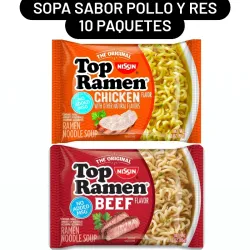 SOPA DE POLLO Y RES ( 10 Paquetes)