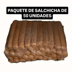 PAQUETE DE SALCHICHA DE 50 UNIDADES DE LAS GRANDES 🌭