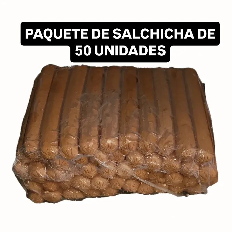 PAQUETE DE SALCHICHA DE 50 UNIDADES DE LAS GRANDES 🌭
