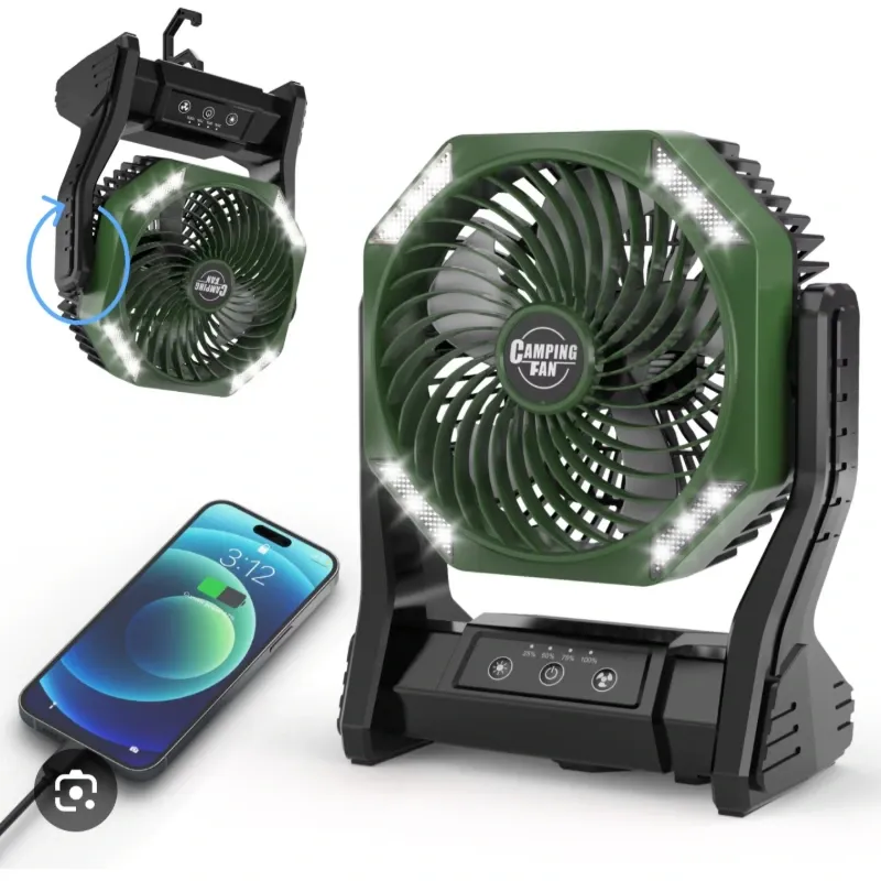 VENTILADOR RECARGABLE CON LUZ LED 💪🏿