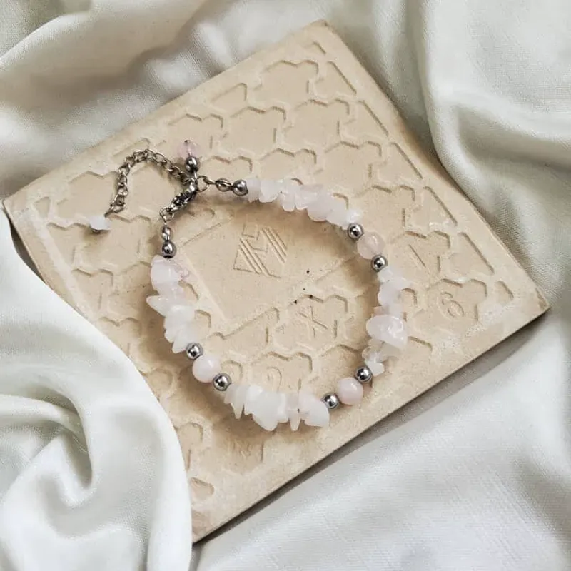 Pulsera NÁYADE ENCANTADA Cuarzo Rosa Modelo 2