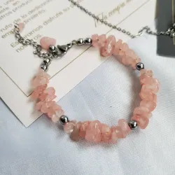 Pulsera NÁYADE ENCANTADA de Cuarzo Cereza