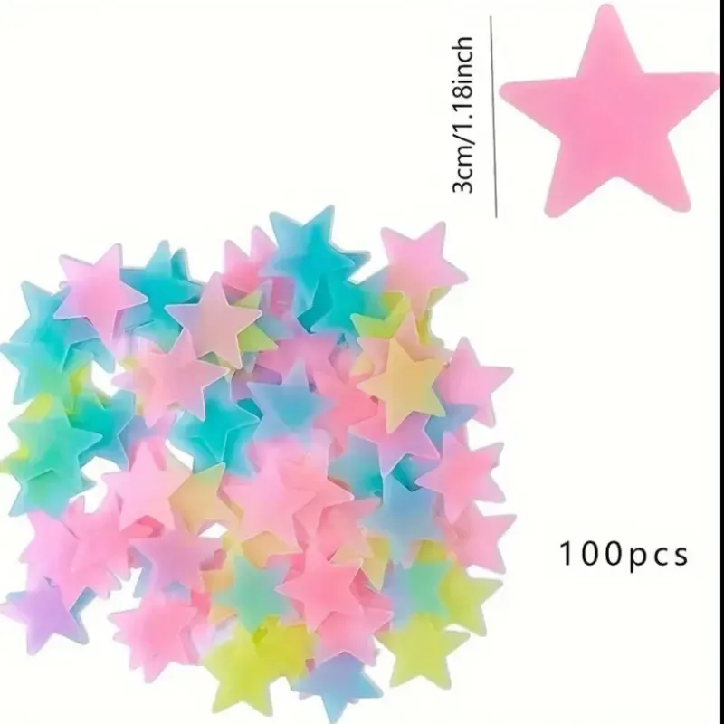 Estrellitas fluorescentes pack de 100 estrellitas