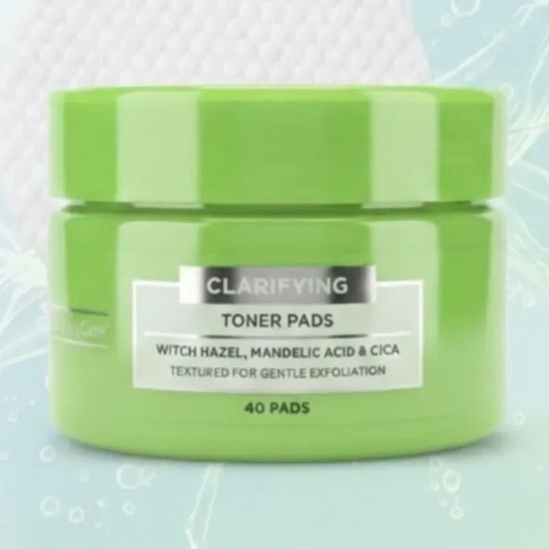 Almohadillas Tónicas de de Hamamelis , Ácido mandélico y Centella Asiática.