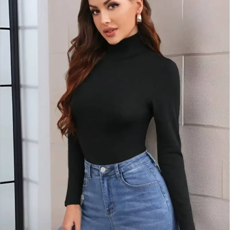 Blusa Mangas Larga Con Cuello