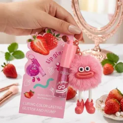Brillo Labial con Llavero de Peluche