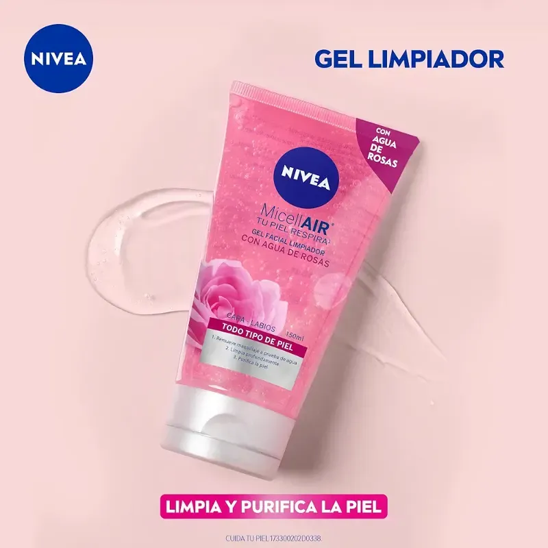 Gel Limpiador Nivea de Rosas