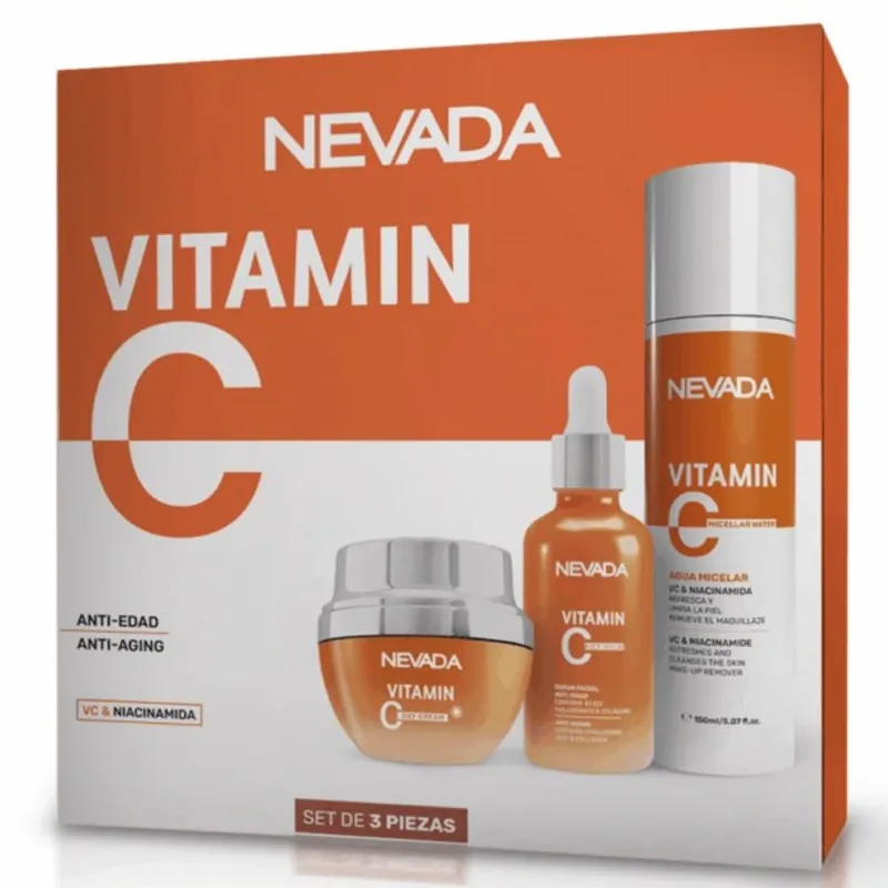 Kit de Vitamina C y Niacinamida Nevada de 3 piezas