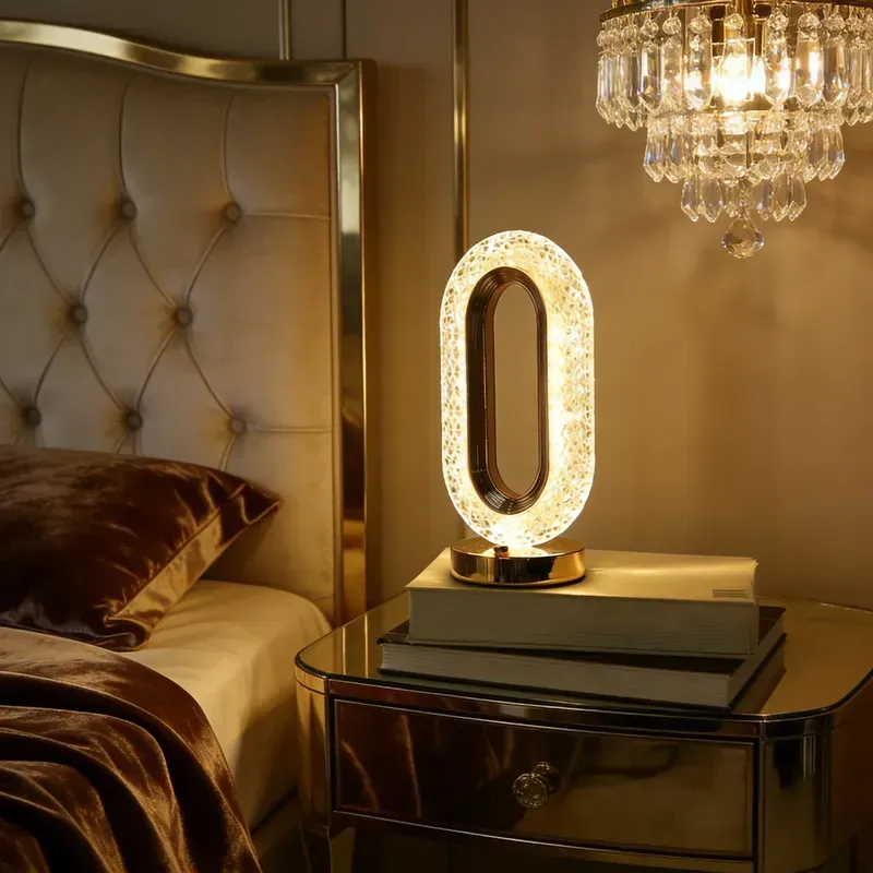 Lampara Led Ovalada Táctil Recargable