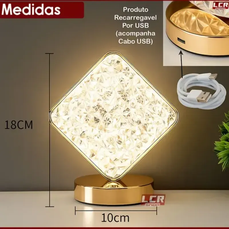 Lámpara Led Rombo Táctil