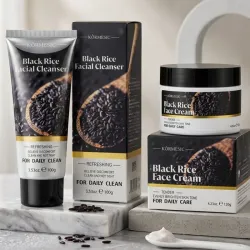 Limpiador Facial y Crema de Arroz Negro