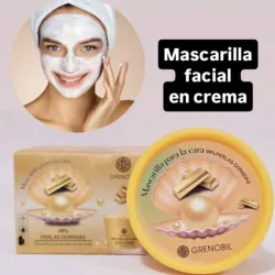 Mascarilla Facial de Perlas Doradas
