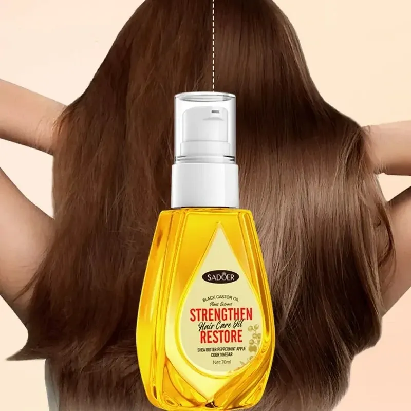 SADOER Black Castor Oil Strengthen Restore Hair Care Oil