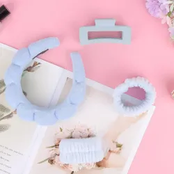 Set Azul de Diadema , Muñequeras y Pellizco.