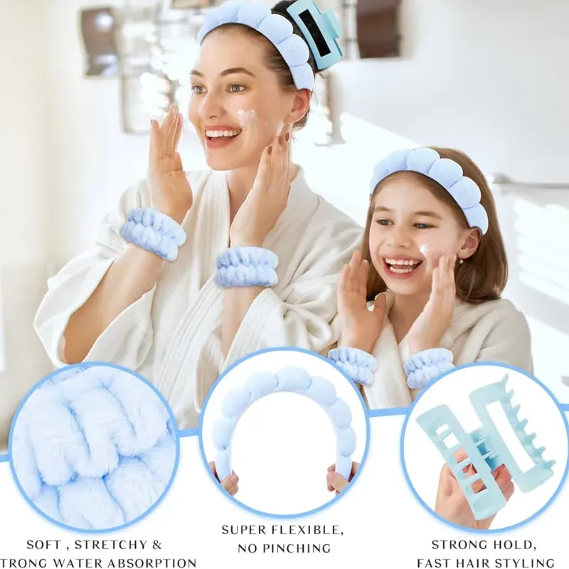 Set Azul de Diadema , Muñequeras y Pellizco.