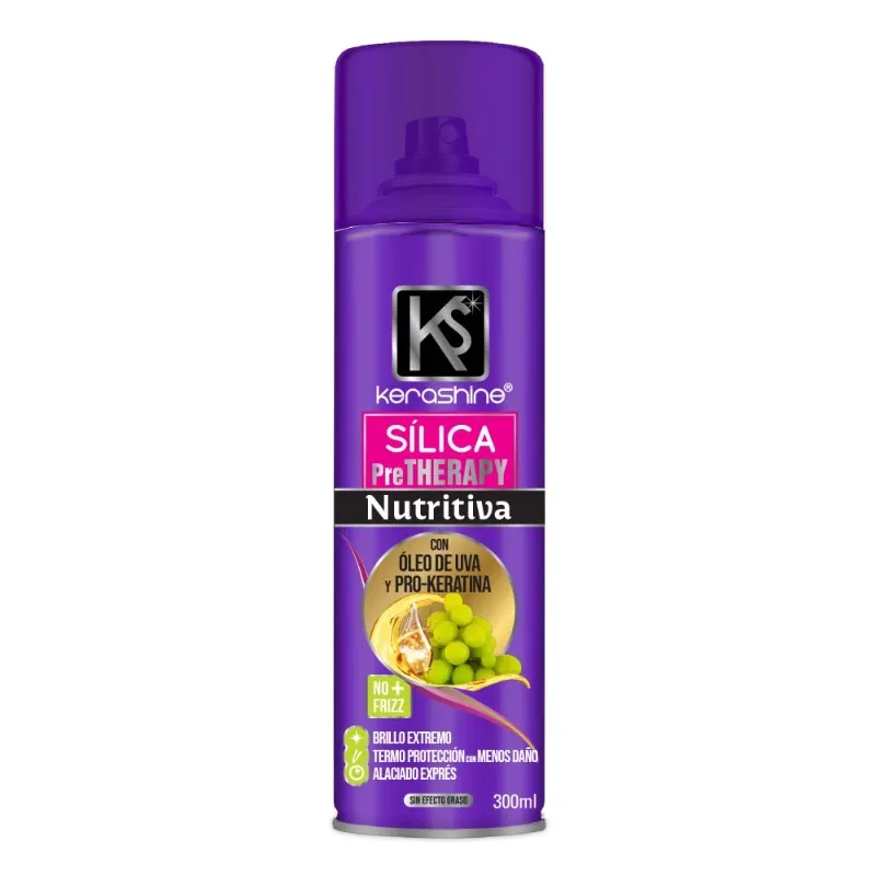 Sílica en Spray Kerashine PreTHERAPY Nutritiva (Óleo de Uva y Pro-Keratina)