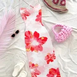 Vestido largo de moda para mujer