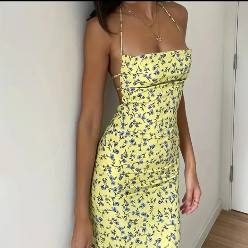 Vestido largo estampado