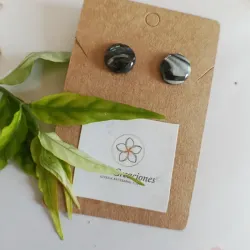 Broches de Botón Marmoleado.