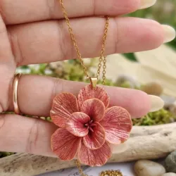 Collar Amapola Coral Sunset