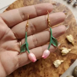 Pendientes "Brote de Esperanza" (Tulipanes)
