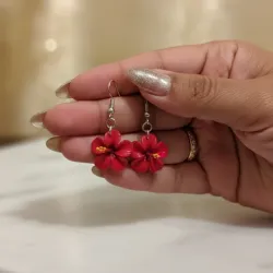 Pendientes de marpacificos rojos "Fuego Tropical"