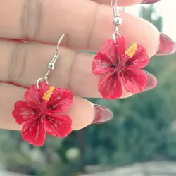 Pendientes de marpacificos rojos "Fuego Tropical"