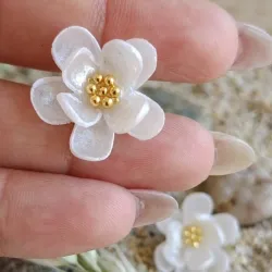 Pendientes "Flor de Nácar"