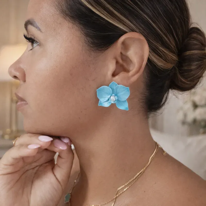 Pendientes Orquídea Azure