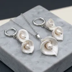 Set Aro Cala de Novia Blanca