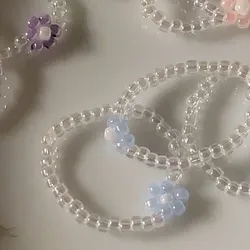 cuentas transparentes con florecita🌸
