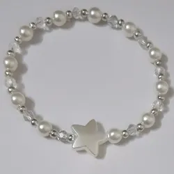 perlas blancas con cristales y estrella⭐️