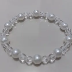 perlas blancas con transparentes🤍