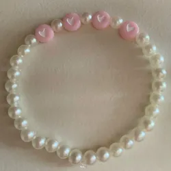 perlas con corazones de colores💗