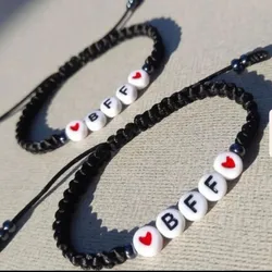 pulseras negras tejidas de Bff❤️