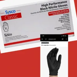  Par de Guantes de nitrilo negros