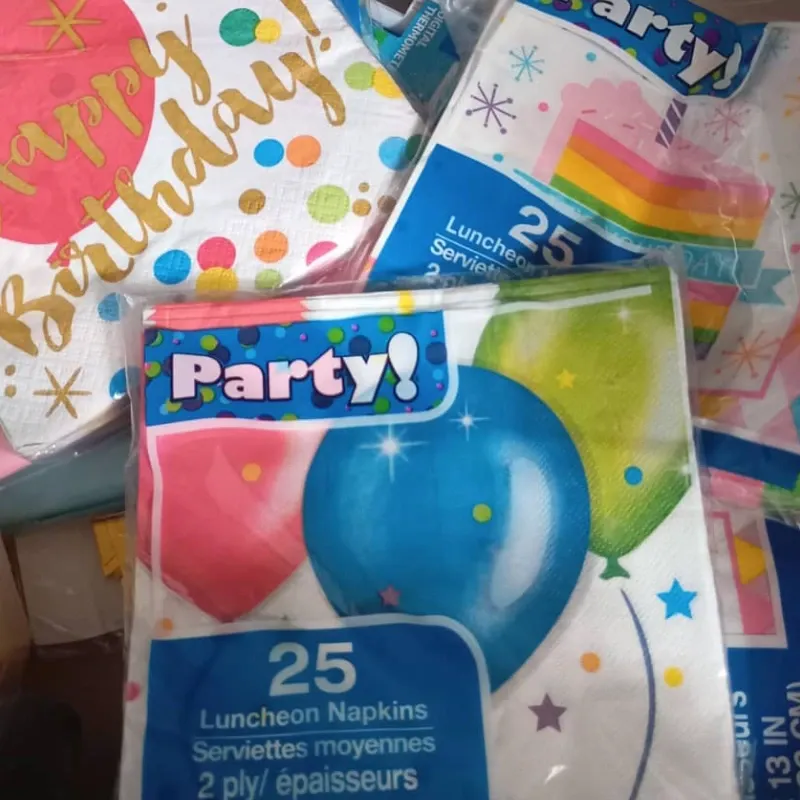 Servilletas temática de cumpleaños