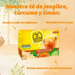Té de jengibre, cúrcuma y limón