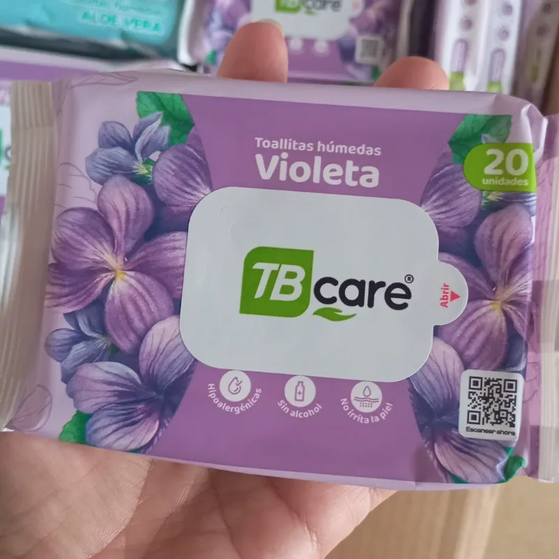 Toallitas húmedas TB Care Violeta 💜 ,20 unidades