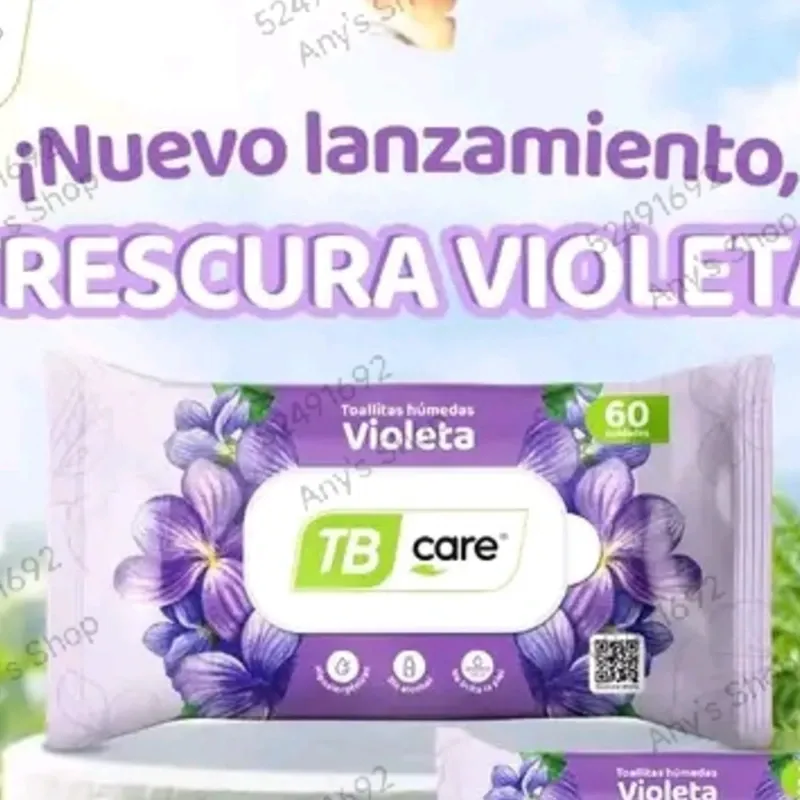 Toallitas húmedas TB Care Violeta 💜 60 unidades