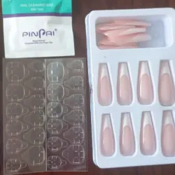 Uñas Press-on  Fácil de poner  24 piezas,lima y palito de naranjo