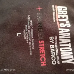 Uniforme negro Greys Anatomy